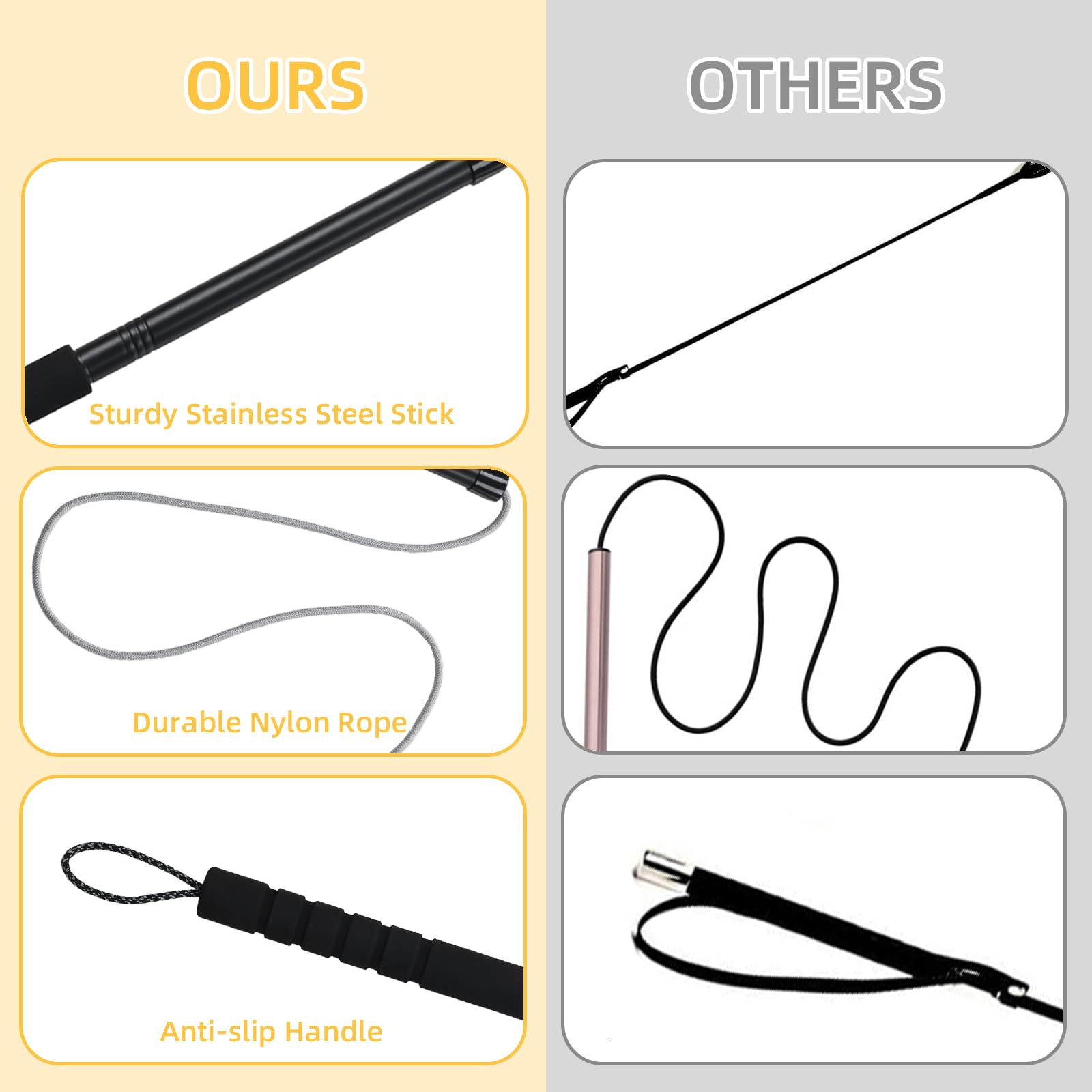 Gingull - Varita de coqueteo para perros – Varita interactiva para perros Chase and Tug of War - Barra de coqueteo para perros de alta resistencia, juguetes para masticar para dentición, juguetes