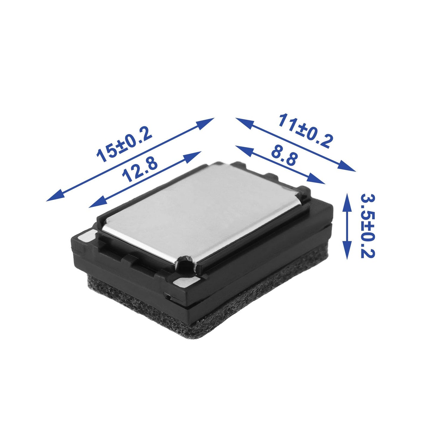 Briny River - Altavoz de repuesto para cubo de azúcar de 8 ohmios, 1 W, en miniatura con almohadillas de soldadura, adecuado para decodificador de sonido DCC, negro (11 mm x 15 mm)