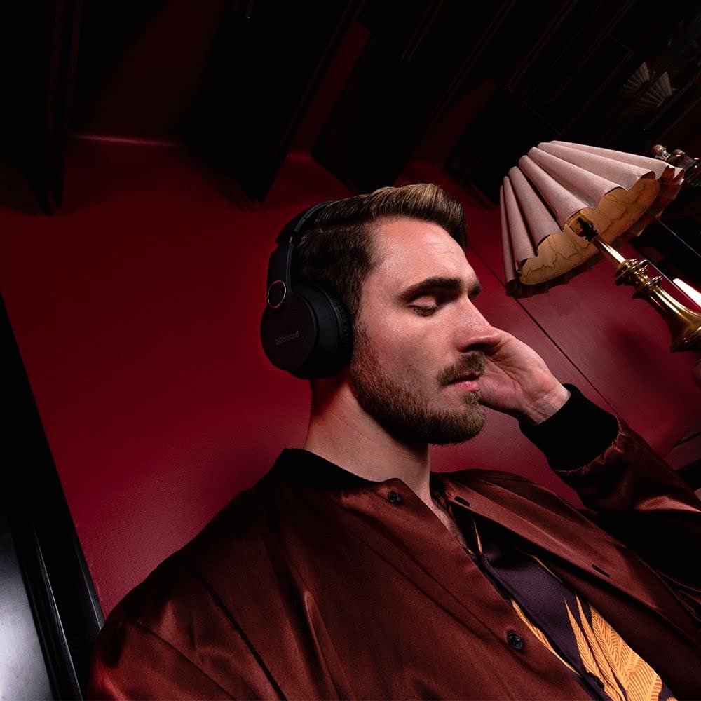 Billboard Audífonos Inalámbricos Soul Track On Ear | Cancelación De Ruido Ambiental | Batería De hasta 5 Horas Duración Función Auxiliar con Cable 3.5. mm | Micrófono, Modelo 2025 (Negro)