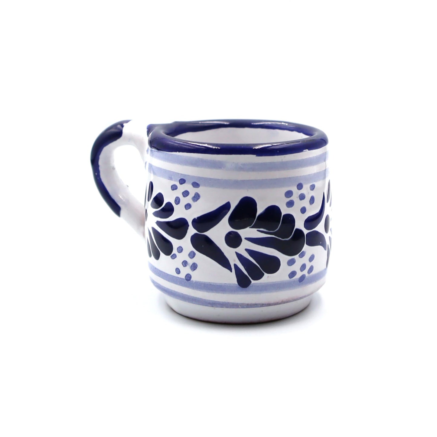 Juego de Tazas de Café Expresso Nubexpo Talavera Poblana Artesanía Mexicana 2 Piezas