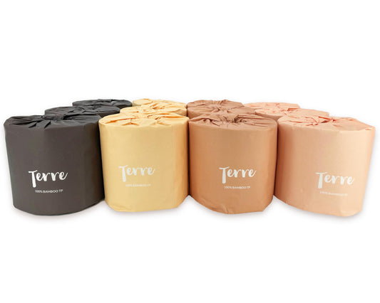 Papel Higiénico Terre Premium & Soft Bambú Natural 4 Capas Sin Perfume Sin Blanquear 12 Rollos