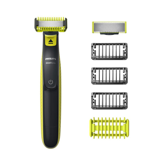 Philips OneBlade Recortadora y Afeitadora Eléctrica Face & Body 3 peines guía, 2 peines para cuerpo, QP2824/10