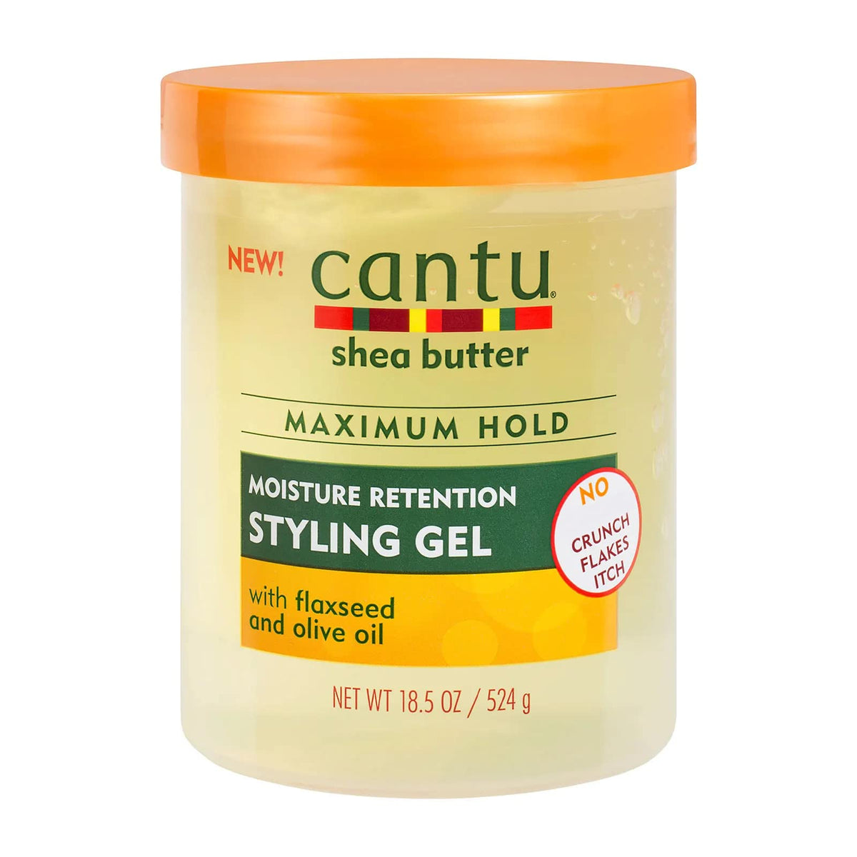 Moisture Retention Styling Gel With Flaxseed and Olive Oil - Flexible Hold by Cantu for Unisex - 18.5 oz Gel