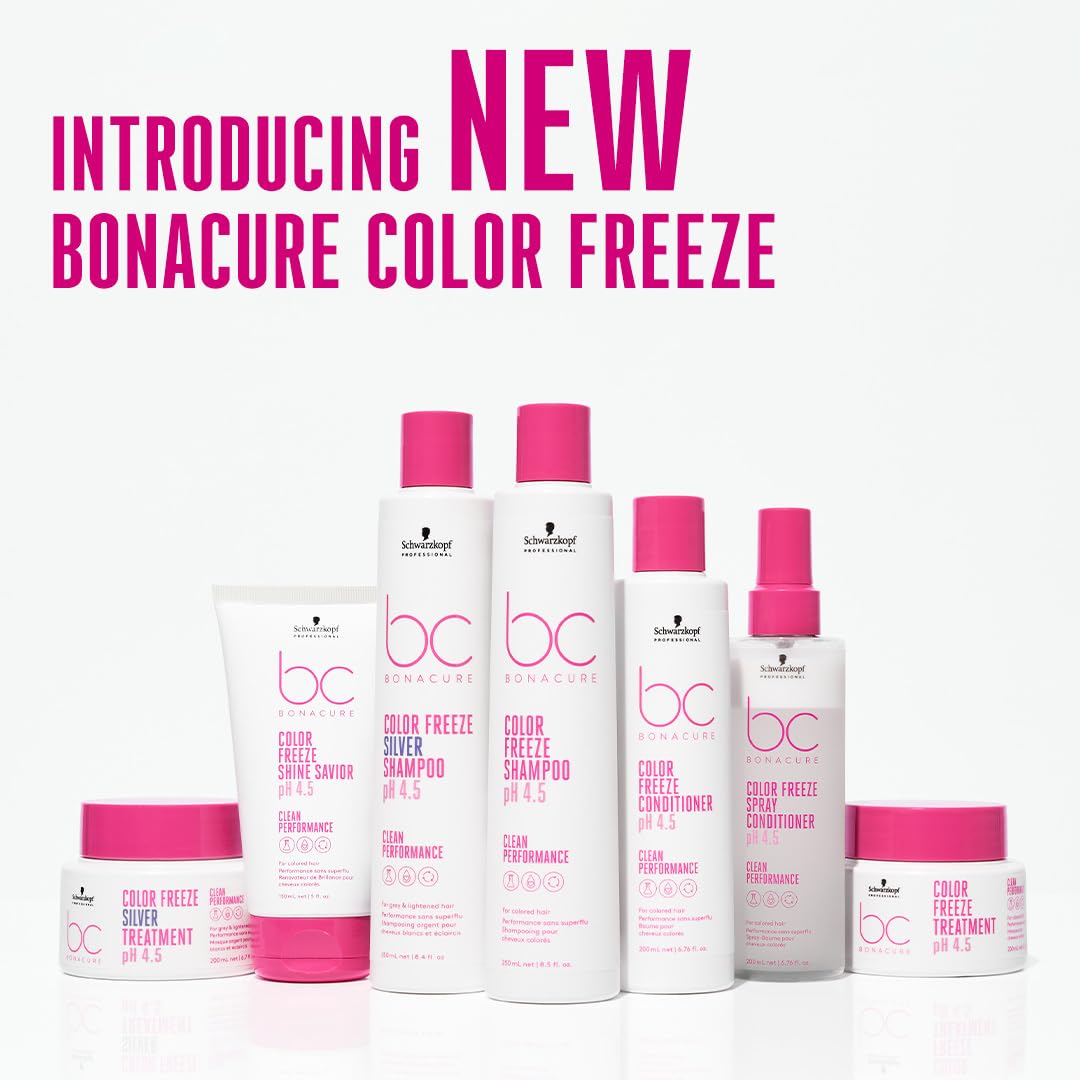 BONACURE Color Freeze Silver Shampoo pH 4.5 Cabello Blanco Vegano 250 ml