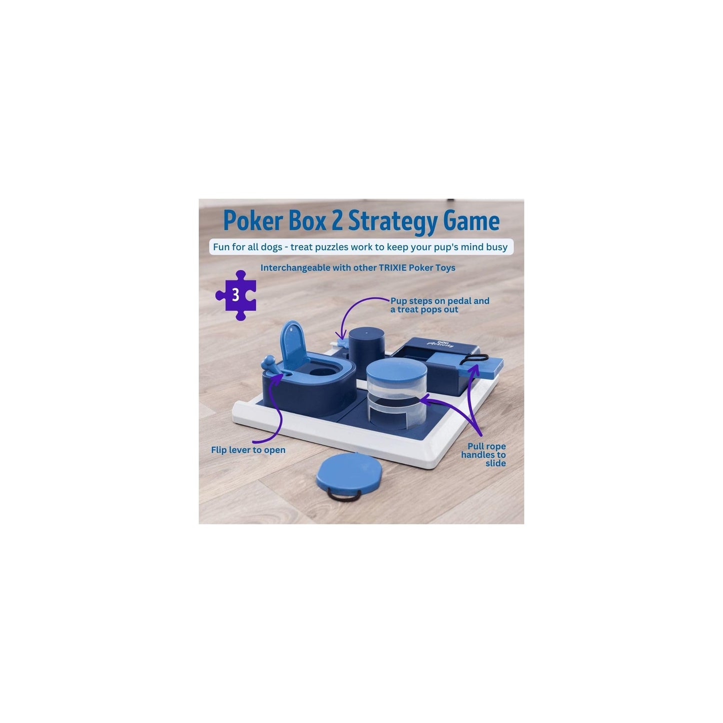 Juego de Estrategia Poker Box 2 Trixie para Perro