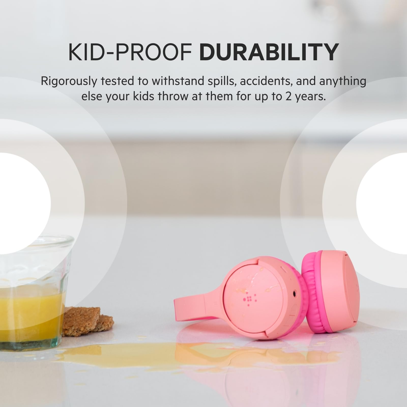 Belkin AUD001BTPK Auriculares para Niños Soundform, Rosa