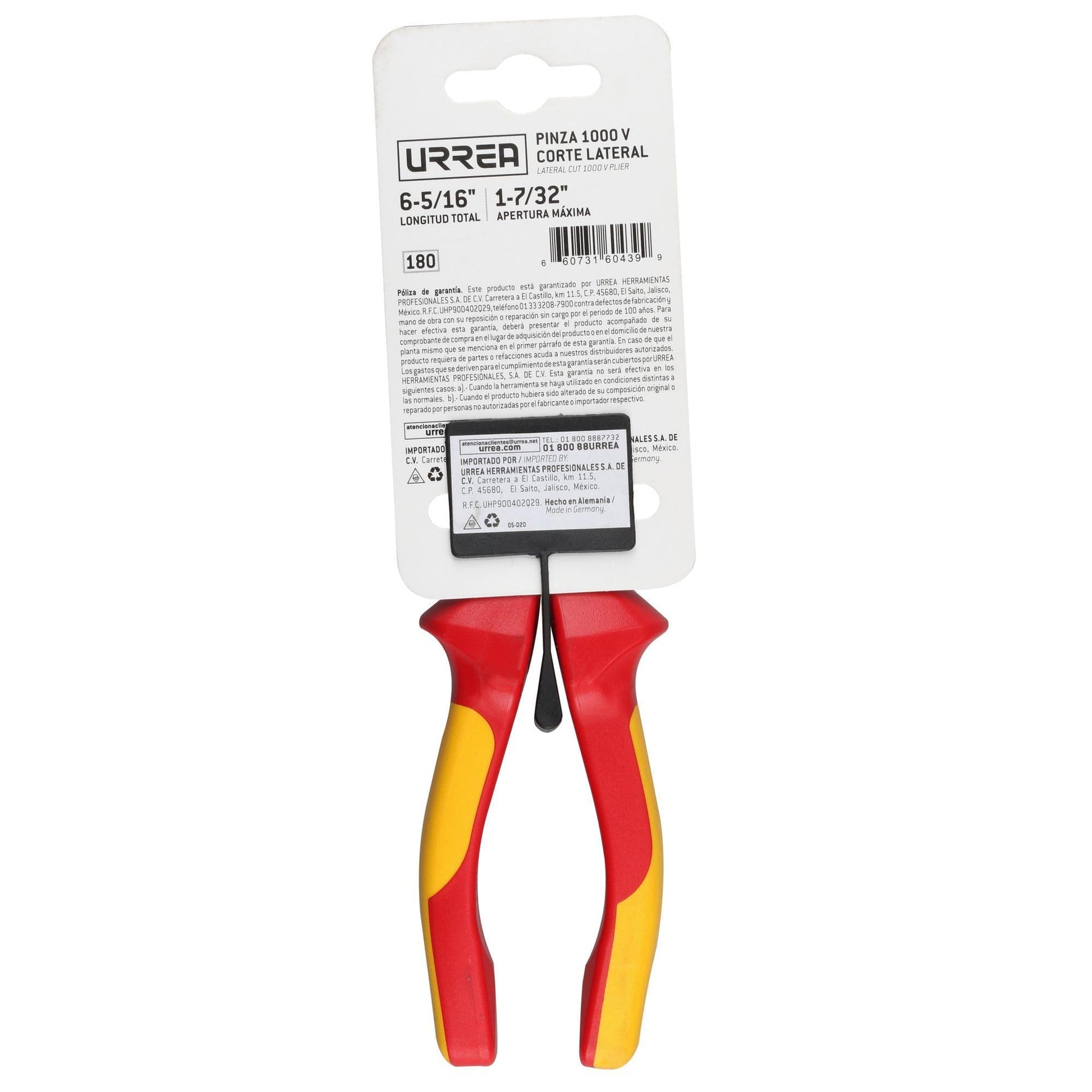 Urrea 180 Pinza de 1000 V de 6-5/16" universal