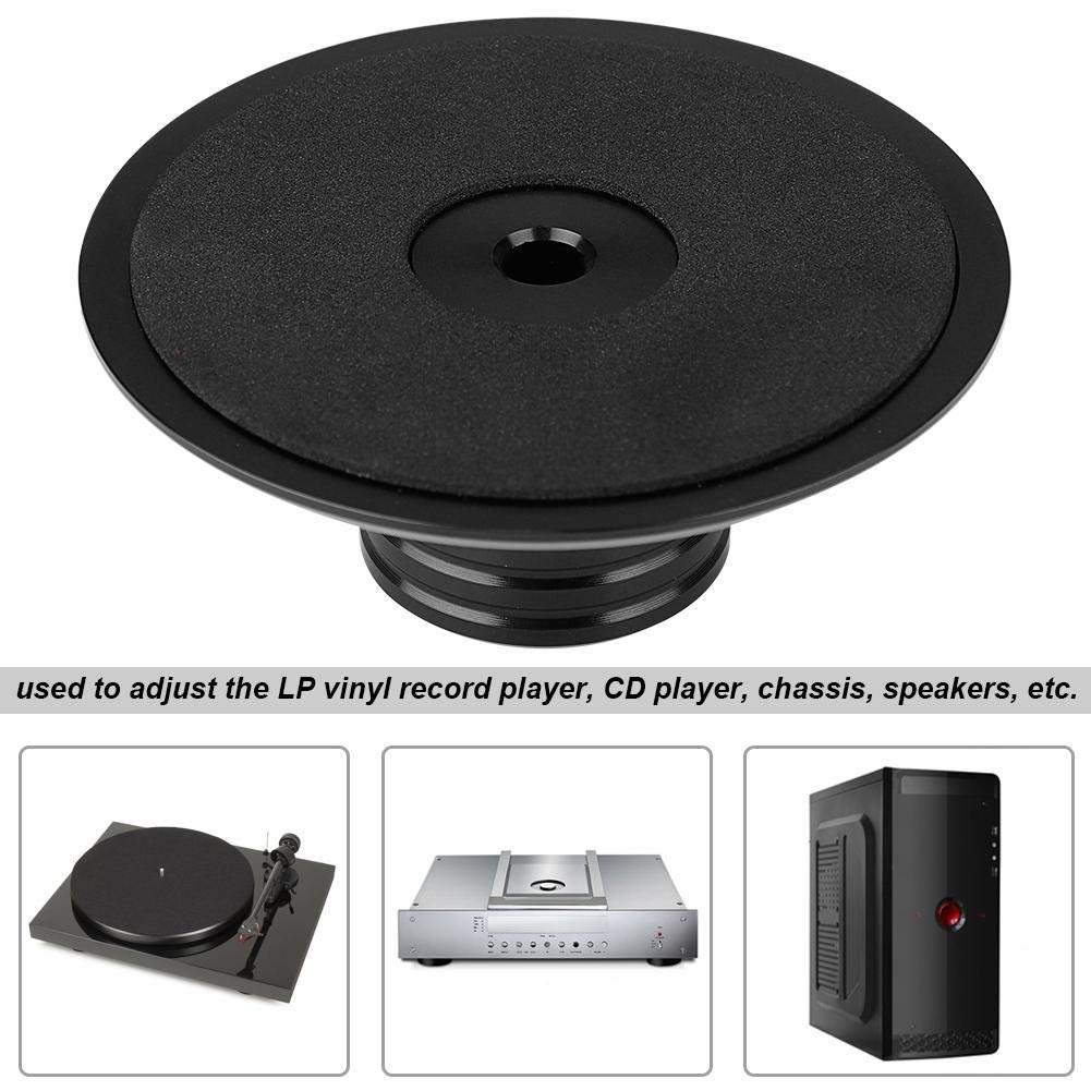 Fosa Estabilizador de Peso de Registro, Grabar Peso Abrazadera de Vinilo LP Placas de Metal Estabilizador de Disco de Metal Tocadiscos para el Reproductor de Discos, Reproductor de CD, chasis(Black)