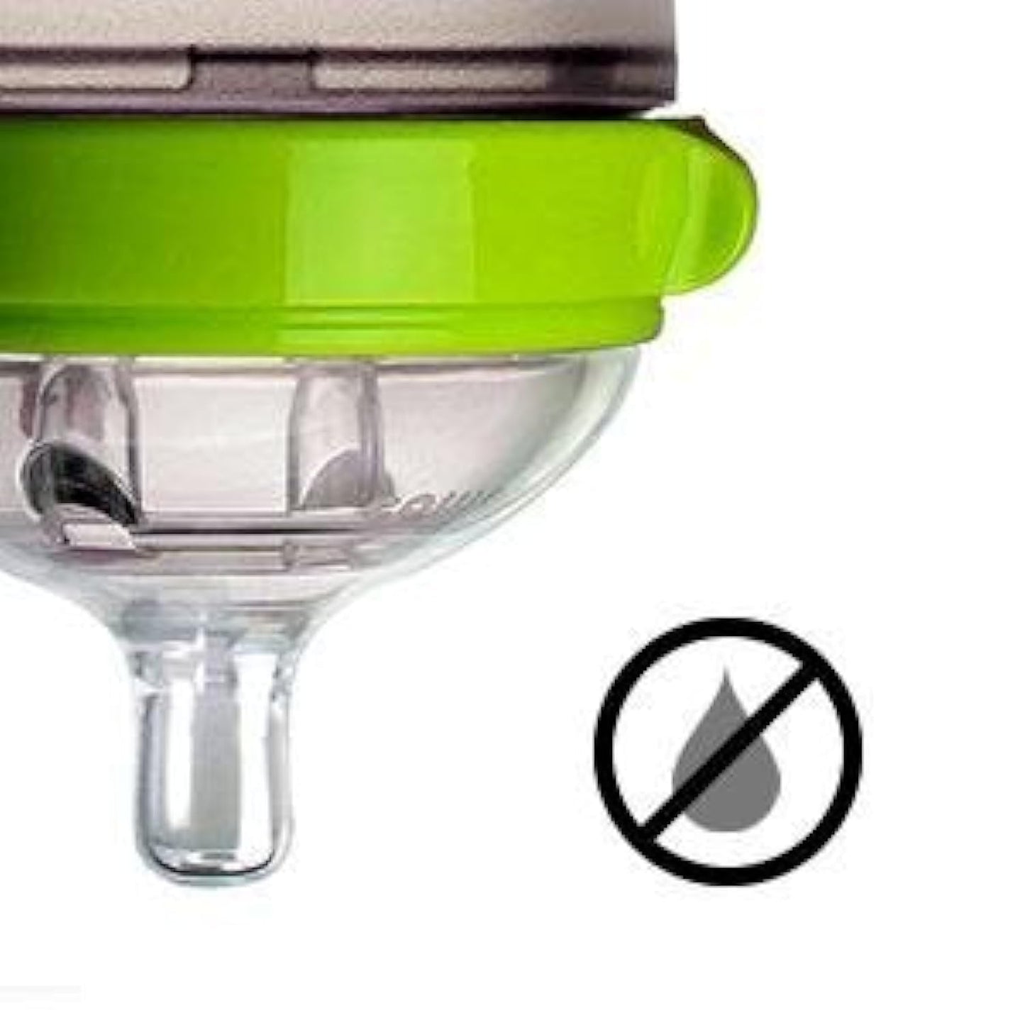 Biberon de silicona de 250 ml, anillo de color verde