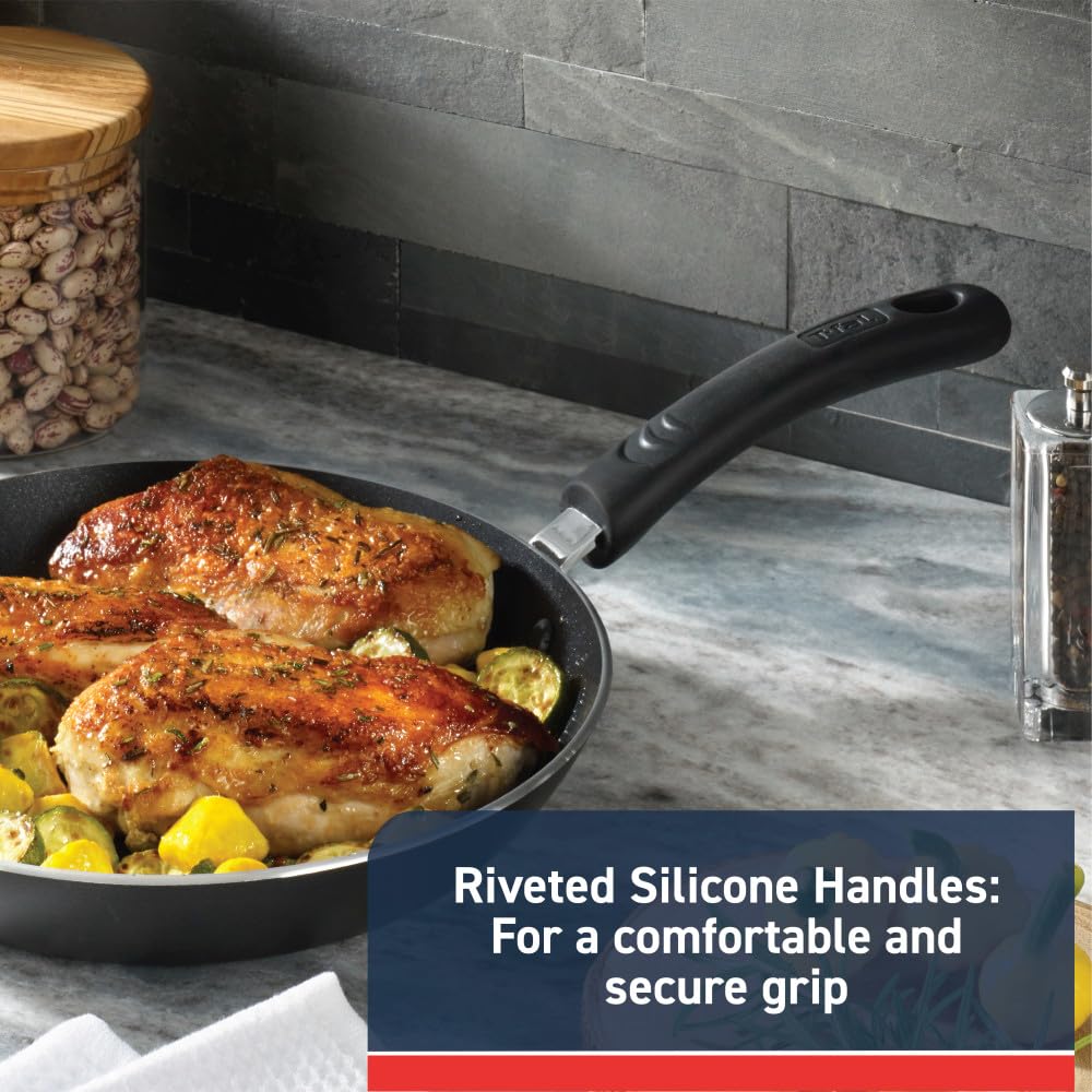 Juego de Sartenes Antiadherentes T-fal Experience Gris para Cocina de Inducción