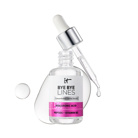 It Cosmetics Bye bye lines, Serum, Suero con Ácido Hialurónico, Reafirma Visiblemente la Piel y Suaviza las Líneas en 2 Semanas, Con Péptido + Vitamina B5, 30 ml