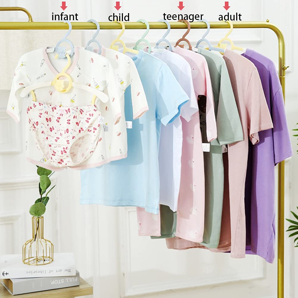 HGYZE Perchas para Clóset de Guardería de Bebé, Ultradelgadas Antideslizantes y Extensibles Percha de Pantalones Infantiles para Ropa de Recién Nacido -20pcs Regalo Amarillo- Percha de Abrigo