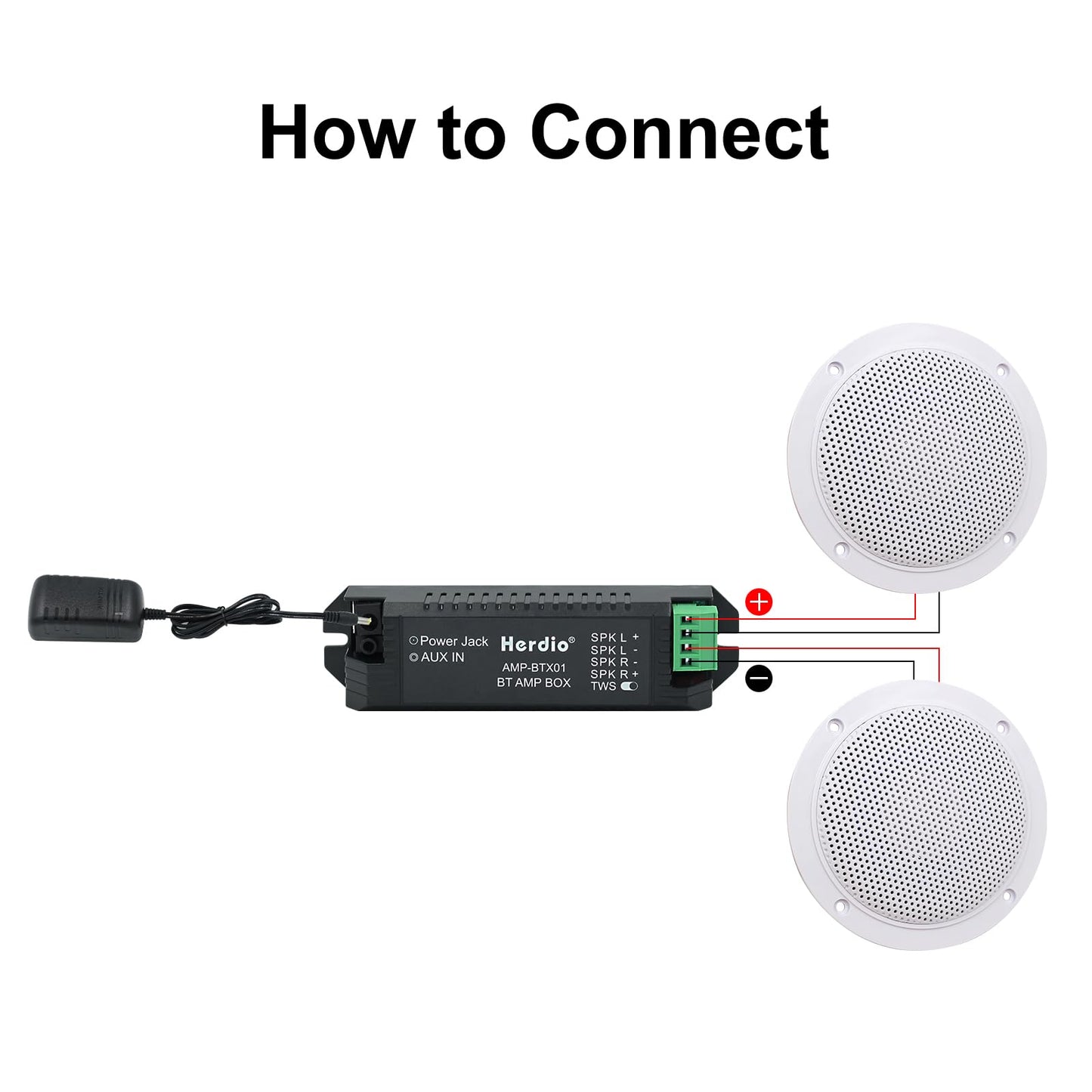 Herdio Altavoces de Techo Impermeables de 4 Pulgadas para baño, Cocina, hogar, Caravana, Carrito de Golf, Barco con Montaje Empotrado,Compatible con Bluetooth