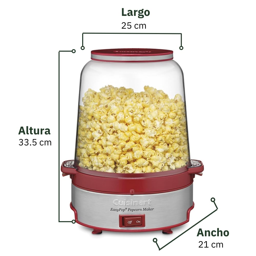 Cuisinart cpm-700 EasyPop palomitero, Rojo, Una talla, 1