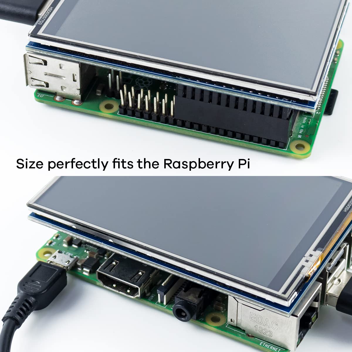 Hosyond - visualización táctil TFT LCD SPI de 3.5 pulgadas de 480 x 320 para Raspberry Pi A, B, A+, B+, 2B, 3B, 3B +, 4B, 5