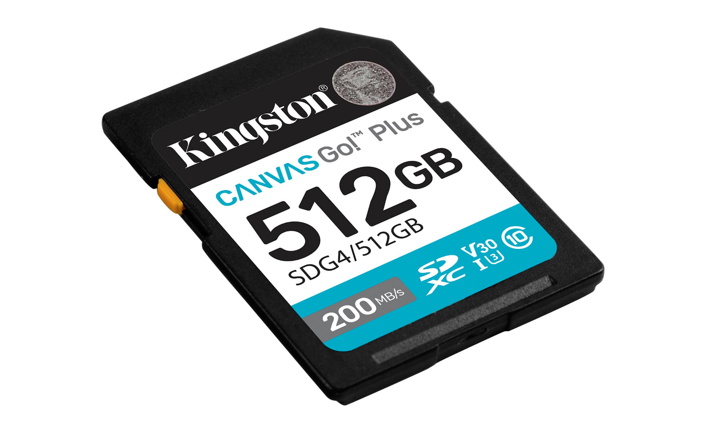 Kingston Tarjeta De Memoria SD, Canvas Go Plus Gen4, Capacidad: 512GB, 4K, Clase 10, UHS-I, U3, V30, Lectura: 200MB/s y Escritura: 160MB/s, SKU: SDG4/512GB