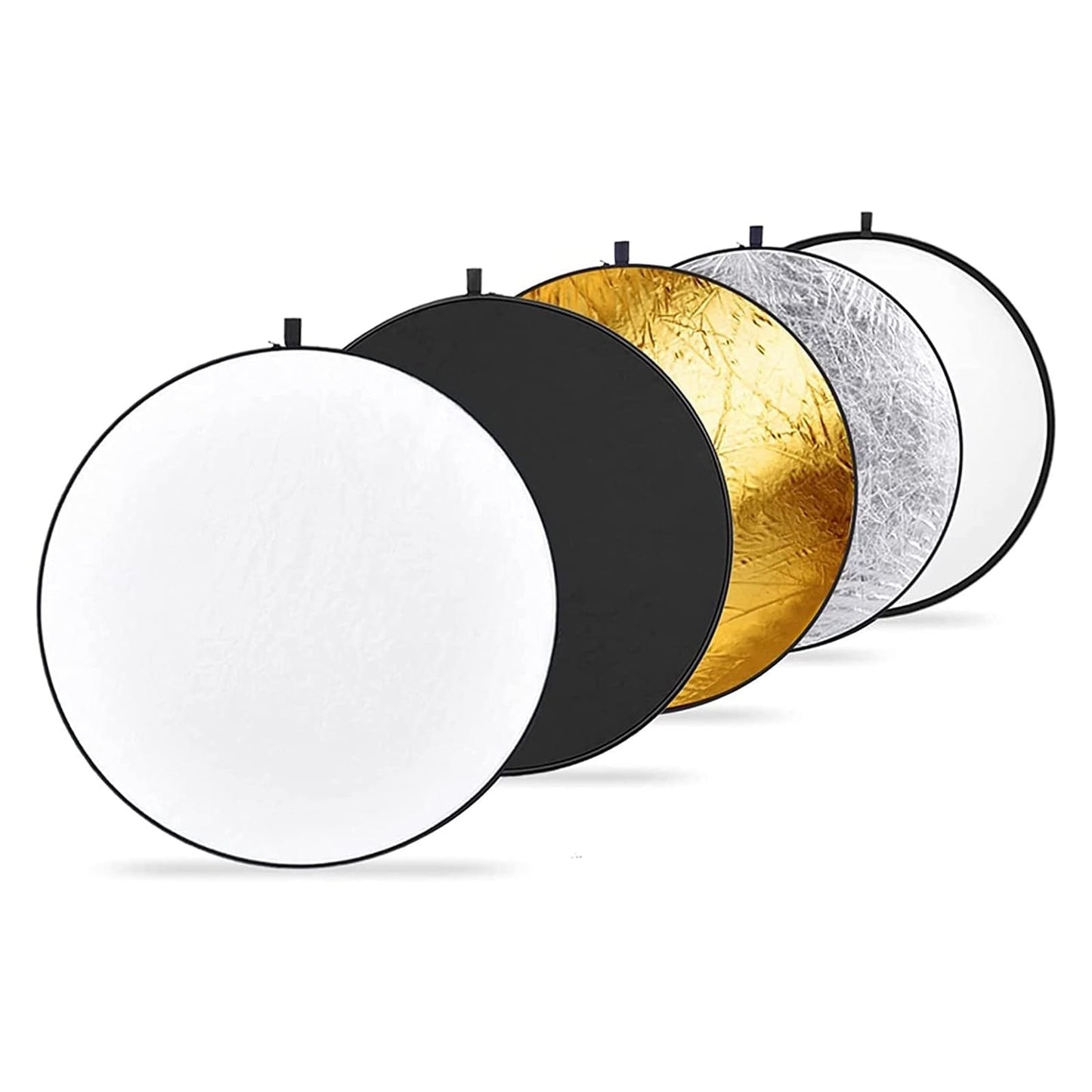 NEEWER Reflector Luz de 12in/30cm Difusor de Luz 5 en 1 Multi Disco Plegable con Bolsa Translúcido, Plateado, Dorado, Blanco y Negro para Iluminación de Fotografía de Estudio y Exteriores