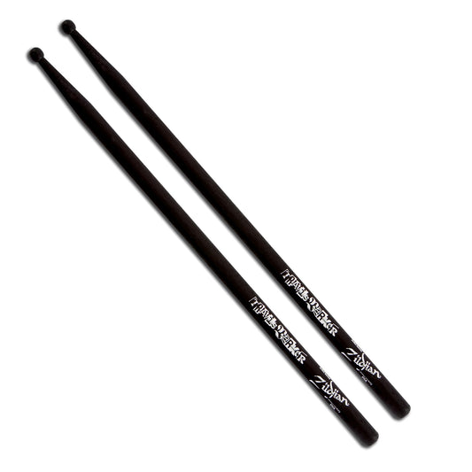 Zildjian ASTBLK - Baqueta Signature TRAVIS BARKER, colore negro (Par - 2 unidades), Wood Tip