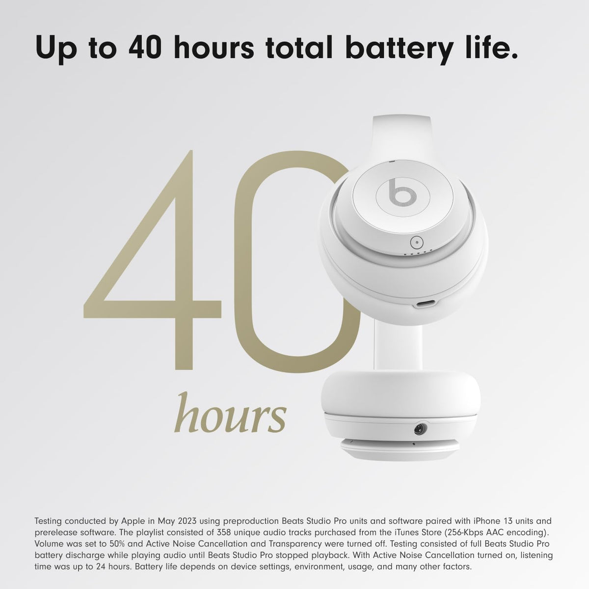 Audífonos Inalámbricos Bluetooth Beats Studio Pro Matte White Cancelación de Ruido (Reacondicionados)