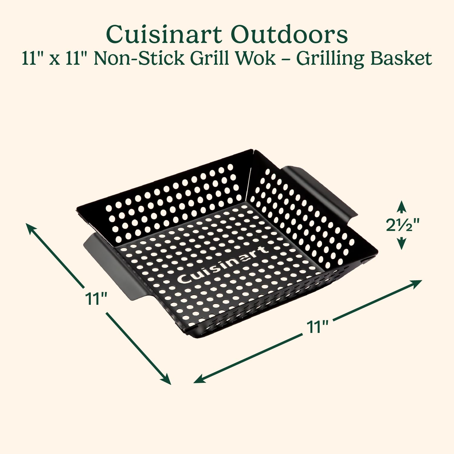 Cuisinart CNW-328 Non Stick Grill Wok, 11" x 11