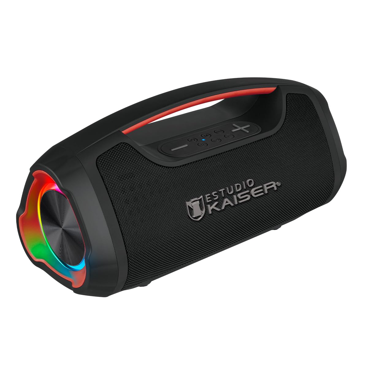 Kaiser Bocina Bluetooth Xtreme Box Potencia de 60W RMS con Luz LED Protección IPX5, Recargable, Aux, FM, USB, Micro SD, Manos Libres Color Negro KXB-2010BK
