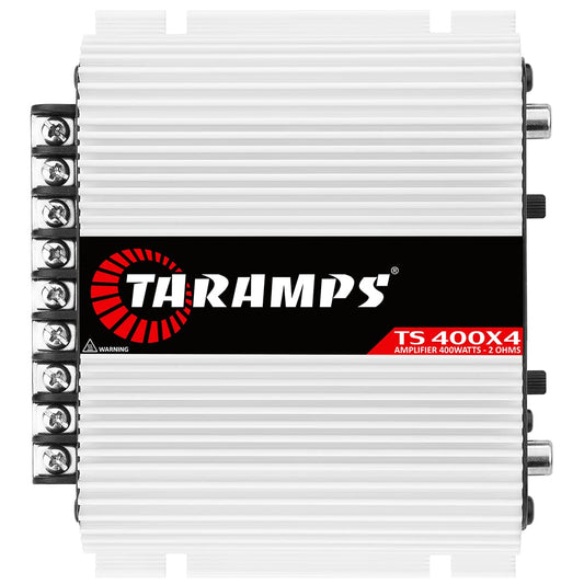 Amplificador de Audio Taramp's TS400X4 Negro Rango Completo 2 Ohmios 4 Canales 400 W Clase D para Auto