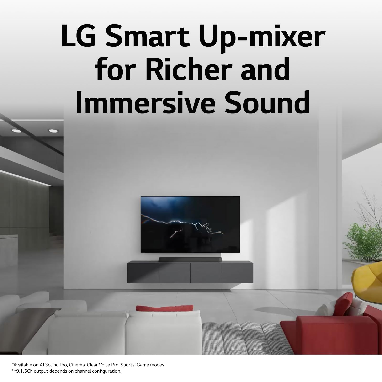 LG Eclair SE6S 3.0 ch All-in-One Design Barra de Sonido con Dolby Atmos