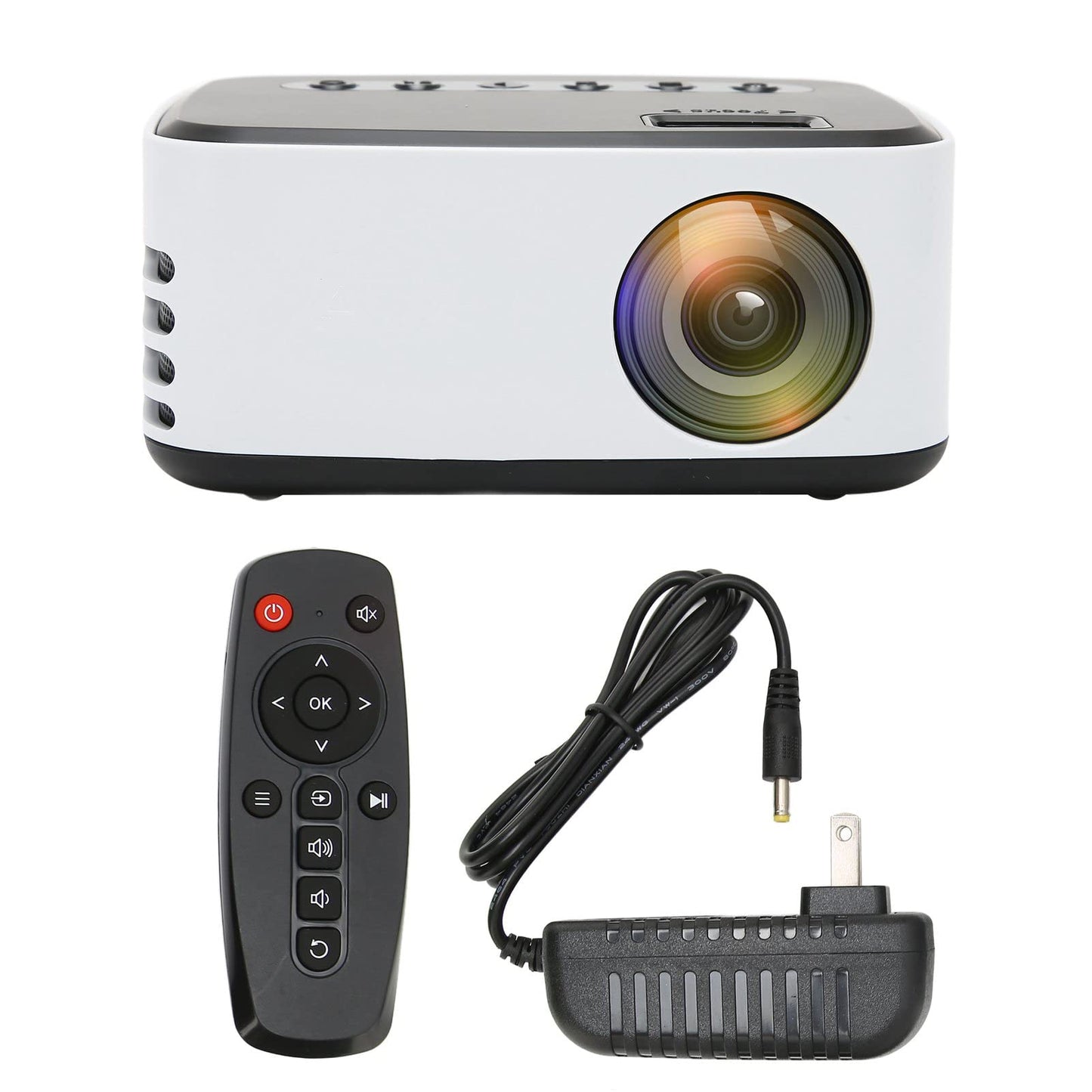 Mini, HD 1080P WiFi de películas portátil Inteligente con Adaptador, Control Remoto, Manual del Usuario Soporte Teléfono Computadora USB AV Audio(#2)
