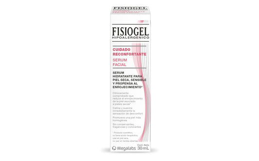 Fisiogel serum facial | suero para la piel | tratamiento mascarillas | cuidado reconfortante | Serum Hidratante | Piel Seca-sensible | Enrojecimiento | 30 ml