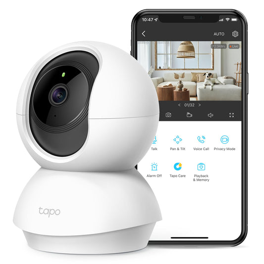 Cámara Wi-Fi de Seguridad Interior TP-Link Tapo 3MP Ultra Alta Definición con Control Remoto y Compatibilidad Alexa