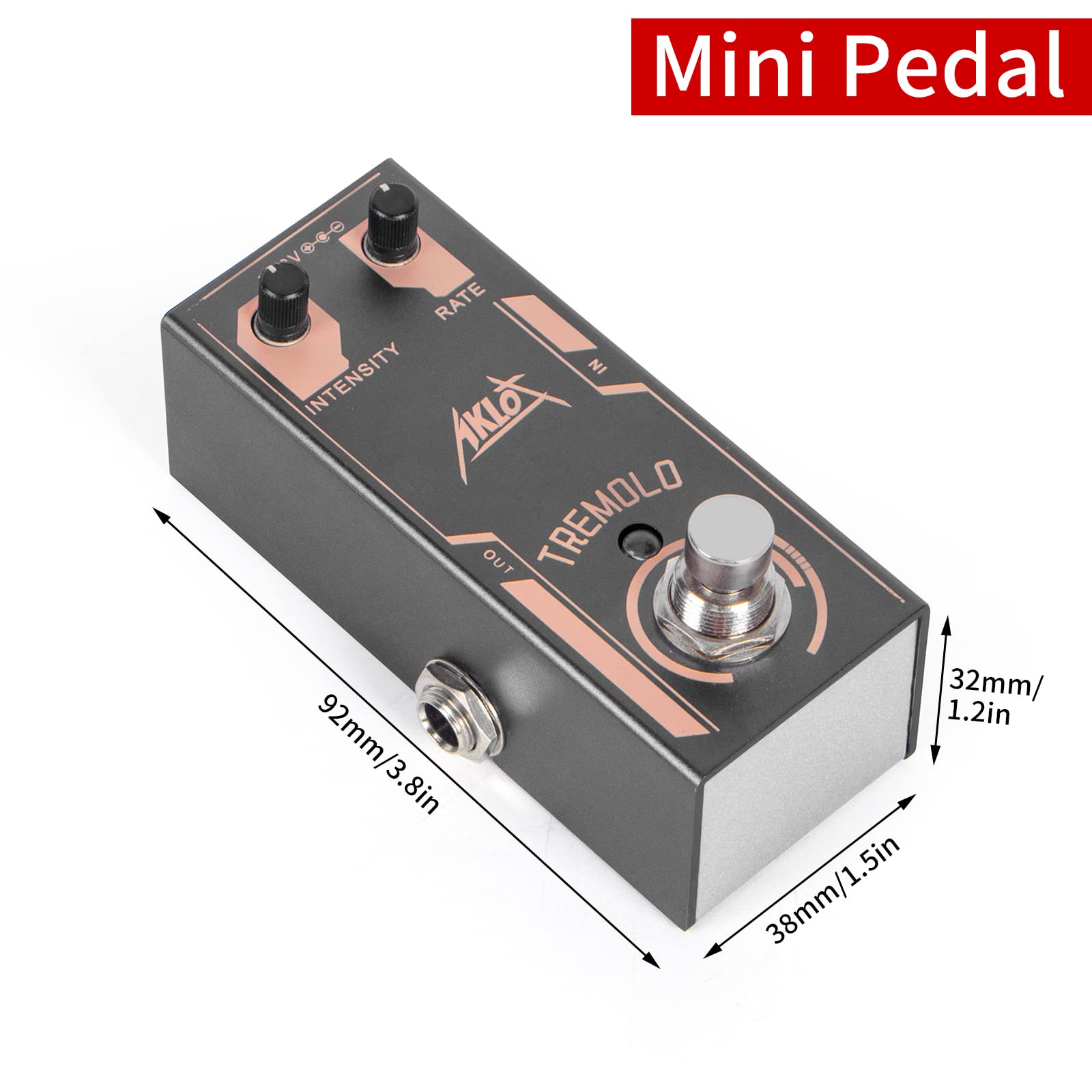 Pedal de Guitarra Tremolo AKLOT Electric Effects mini tipo único para Hombre