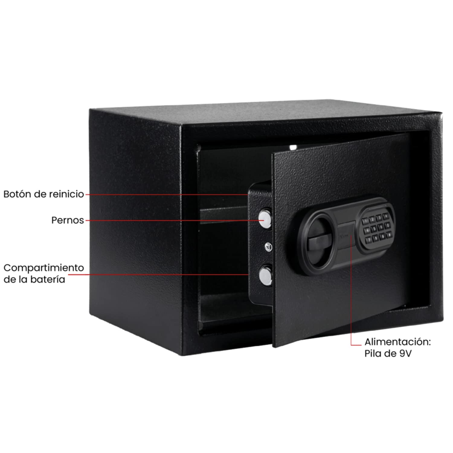 Caja Fuerte Seguridad Electronica Con Luz Kishnell Heckler