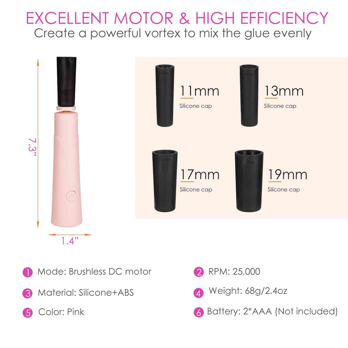 Mezclador de Esmalte de Uñas BRILLIRARE Eléctrico con Co para Suministros de Extensiones de Pestañas