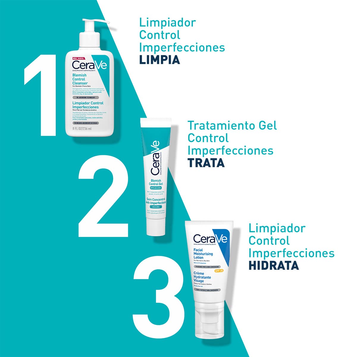 Cerave Gel Facial tratamiento Anti-imperfecciones Para Piel Grasa o Acne, 40ml