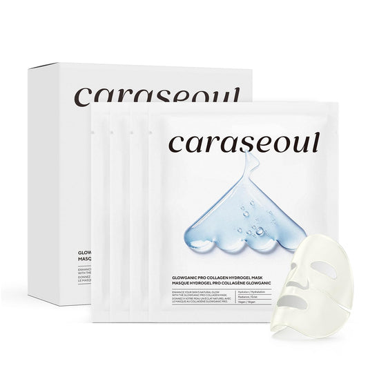 caraseoul Glowganic Pro Mascarilla de Hidrogel con Colágeno Vegano [4 uds]