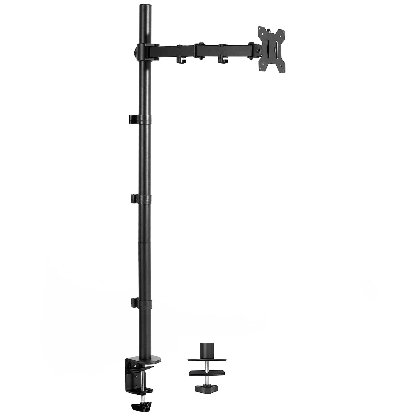 Soporte de Escritorio VIVO Negro Extra Alto para Monitor Individual con Poste de 39 Pulgadas para Pantallas de 13 a 32 Pulgadas de hasta 22 Libras con Montaje VESA