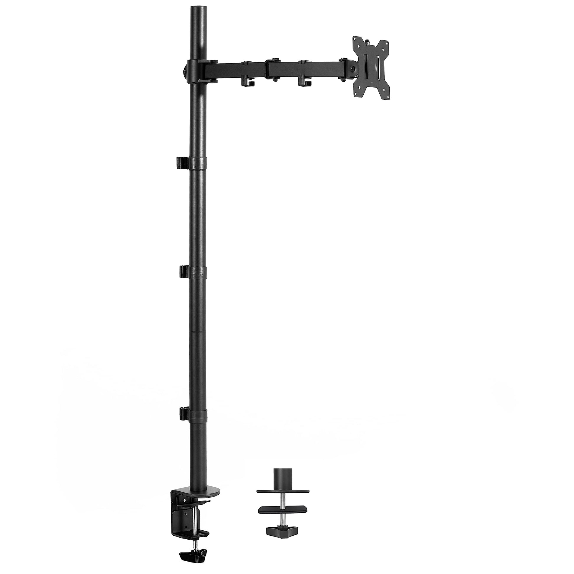 Soporte de Escritorio VIVO Negro Extra Alto para Monitor Individual con Poste de 39 Pulgadas para Pantallas de 13 a 32 Pulgadas de hasta 22 Libras con Montaje VESA