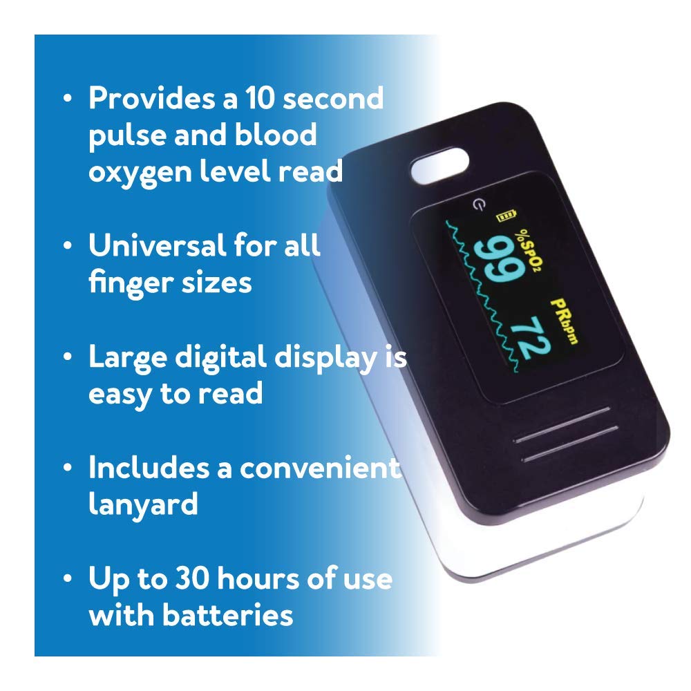 Monitor de Oxígeno de Pulso Roscoe Medical Blanco para Salud y Bienestar