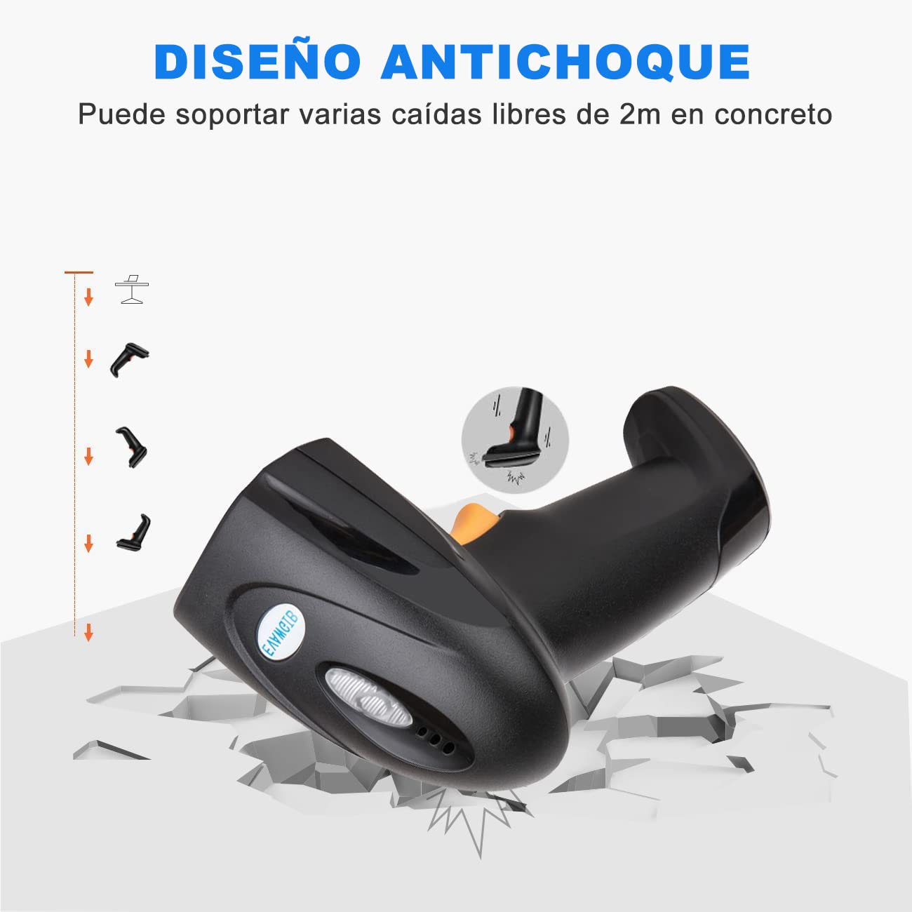 KITCHEN CHOICE Escaner Codigo de Barras,Lector Codigo de Barras Compatible con USB 2.0 Conexión por Cable, 1D Barcode Scanner Láser para Tableta, PC,con Windows、Mac、Android、Linux
