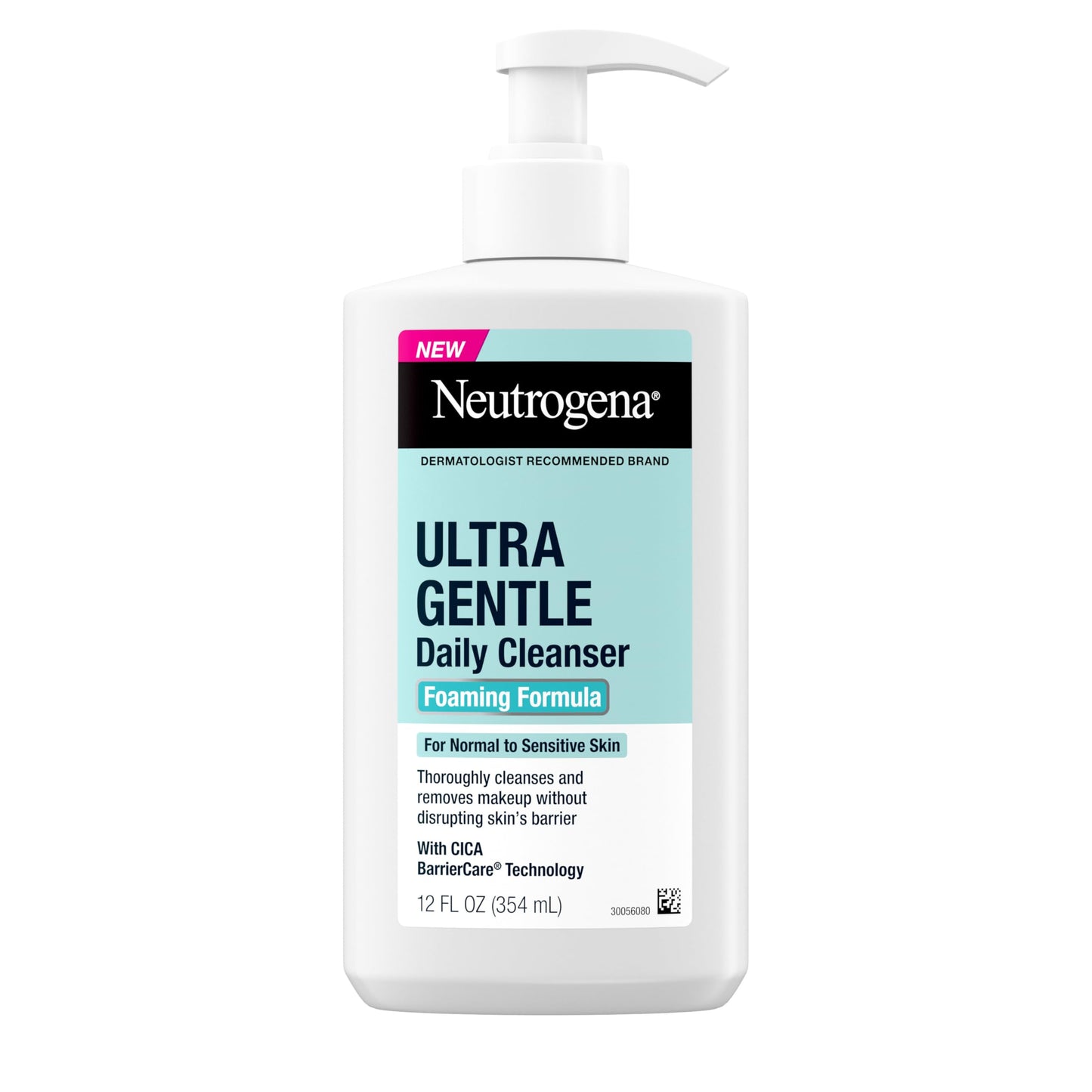 Neutrogena Ultra Gentle Daily Facial Cleanser, Foaming Formula, 12 Fl Oz