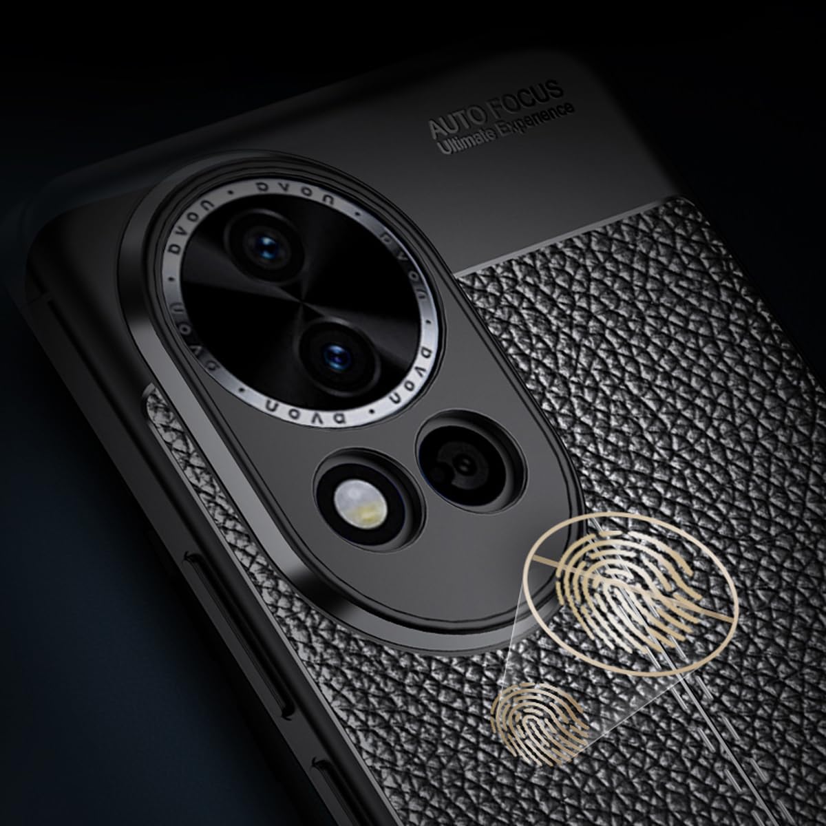 DABUNA Funda para Huawei Nova 13 y Nova 12 Case Uso Rudo Protector de Cámara Duradero Suave Antihuellas Protector Cover (Negro)