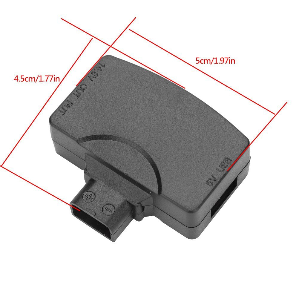 Acouto D-Tap a 5V USB Adaptador Conector para V-Mount Cámara de la Batería para BMCC