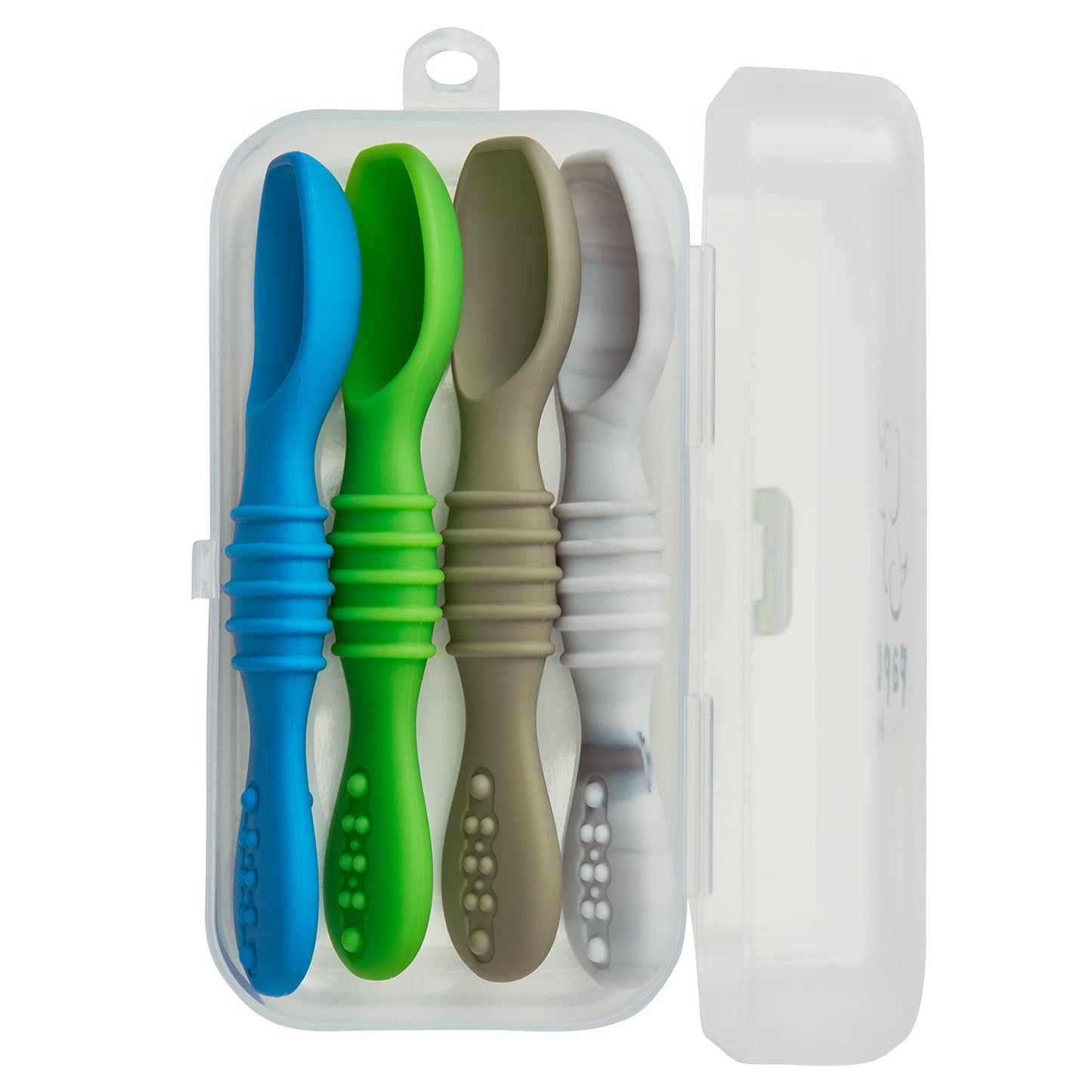 Cucharas de Silicón PAPU BABY Azul Set de 4 para Niño