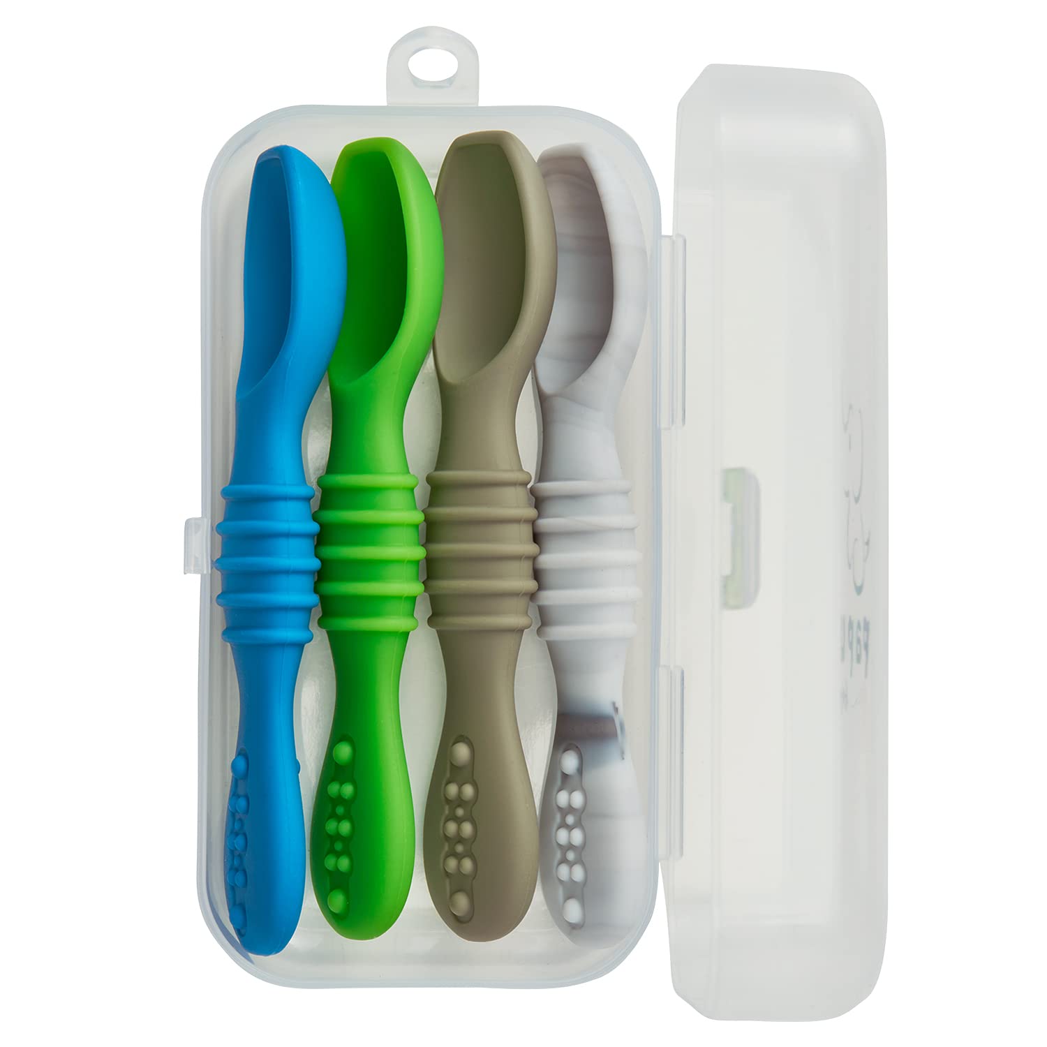Cucharas de Silicón PAPU BABY Azul Set de 4 para Niño