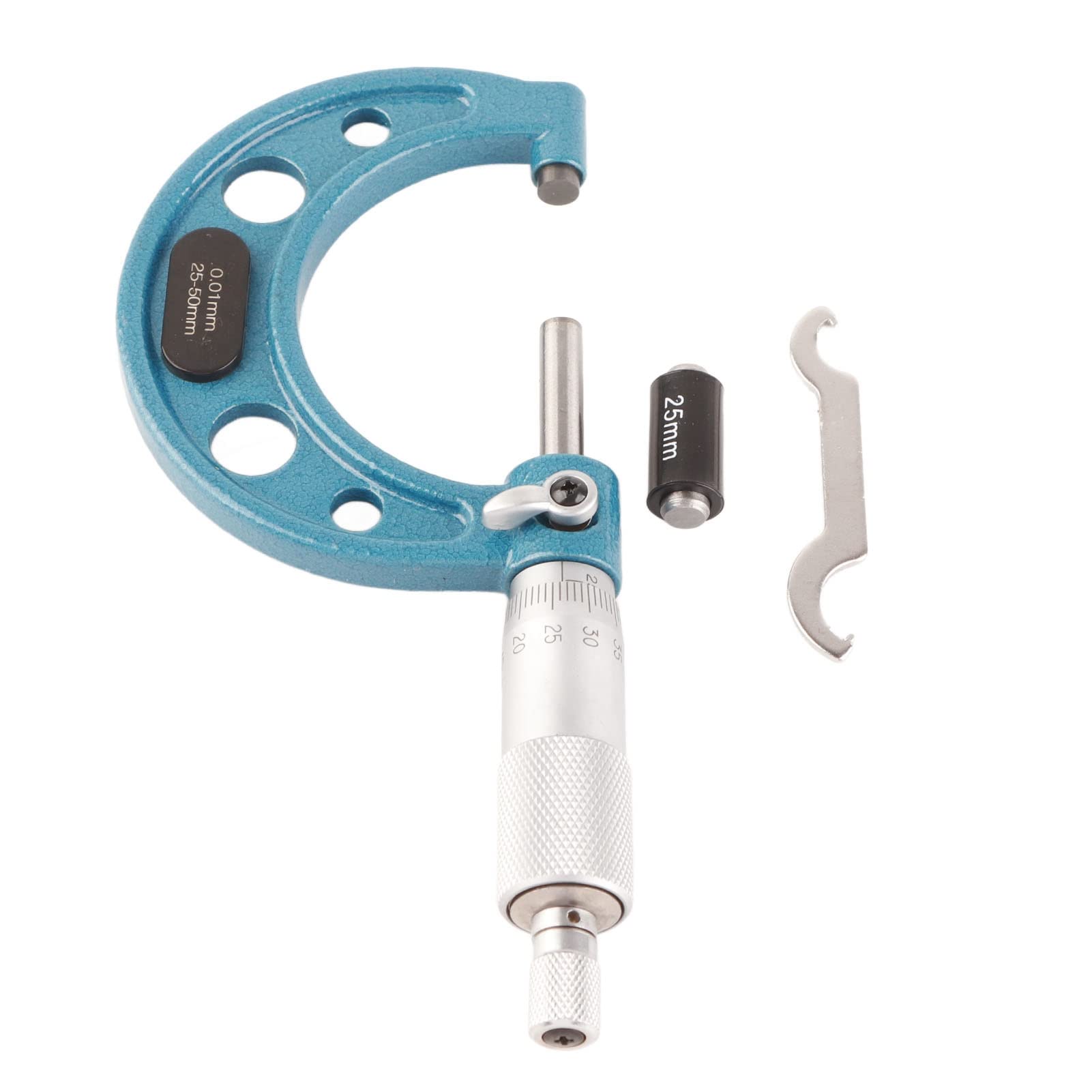 Micrómetro Exterior Precisión 0,01 Mm Acero Inoxidable para Equipos de Maquinaria
