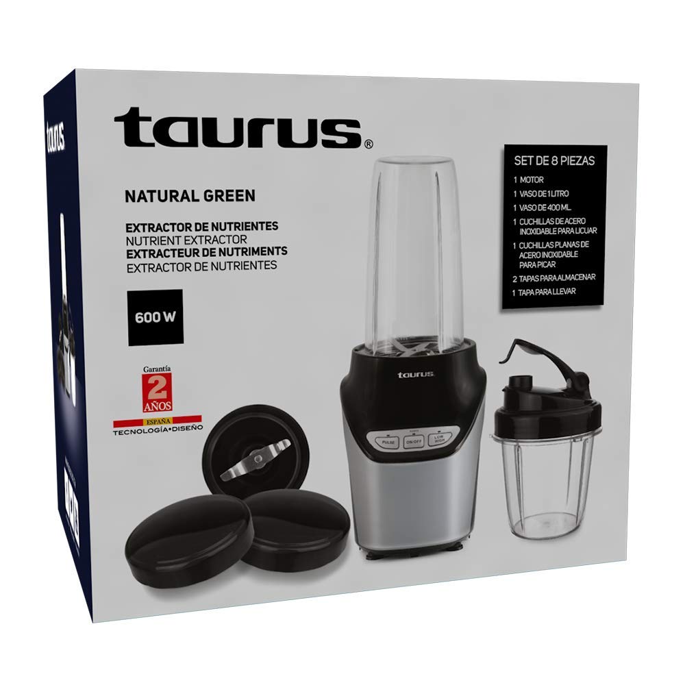 Procesador de Alimentos Taurus Natural Green 600 W Tritan Versátil y Potente