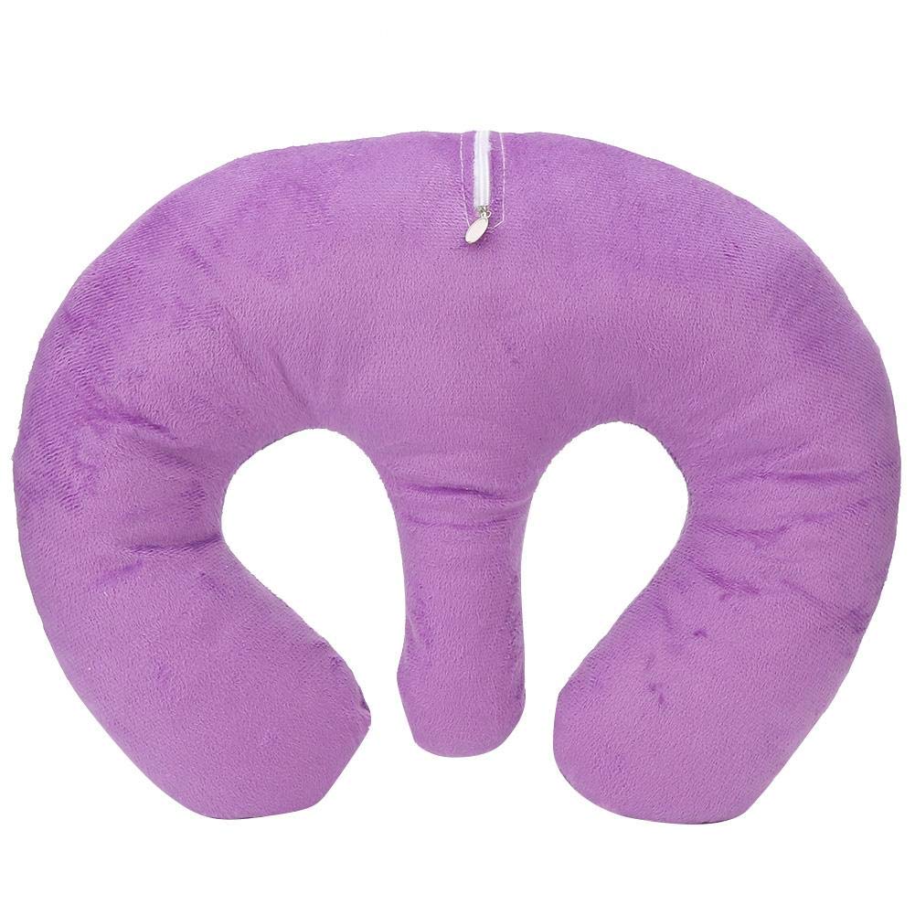 Cojín de almohada de seno, salón de belleza Almohada de soporte de seno SPA Cojín de almohada de pecho de masaje Cojín Prevención de arrugas y soporte de seno Almohadilla de Soporte Suave (Púrpura)