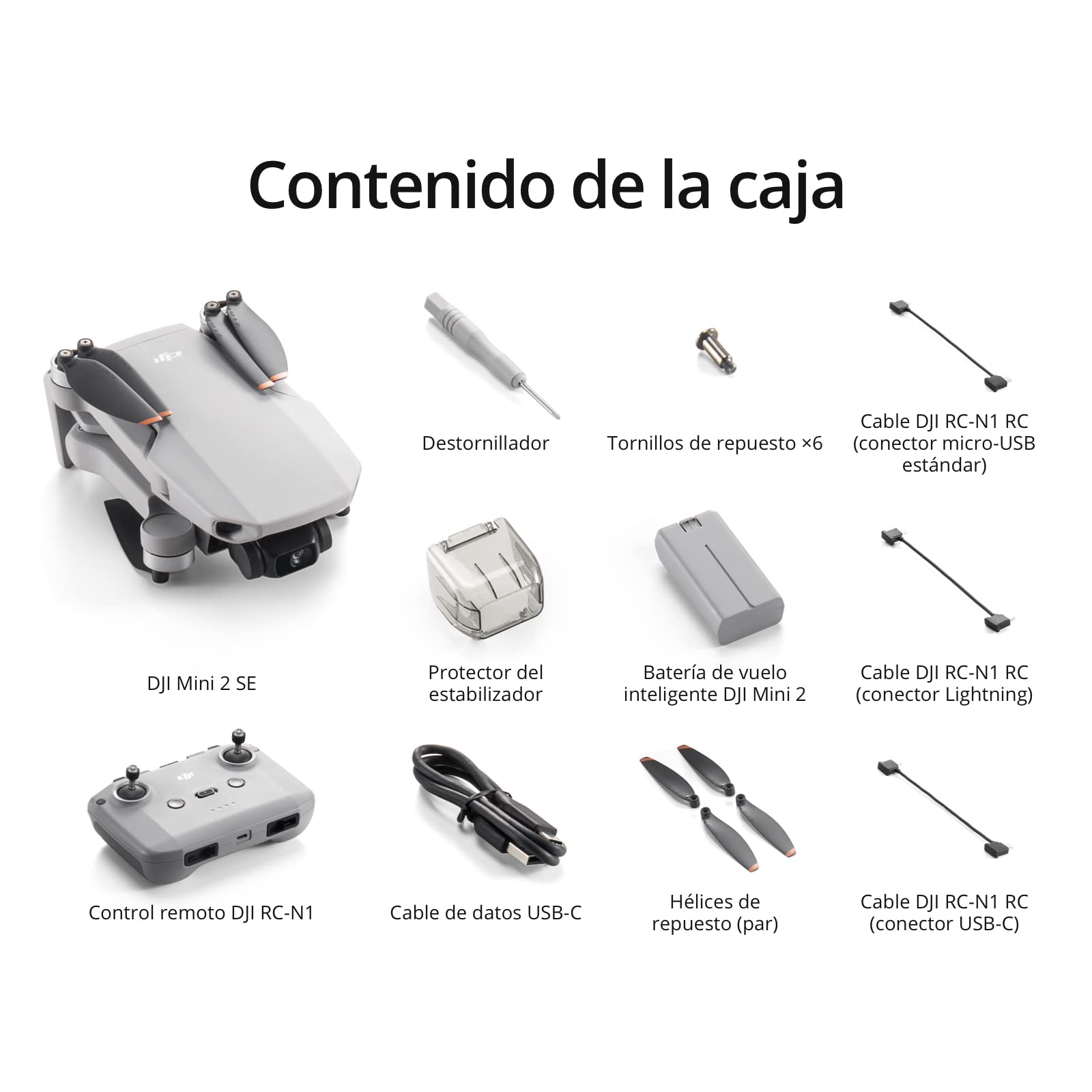 DJI Mini 2 SE, dron mini con cámara ligero y plegable con vídeo 2.7K, modos inteligentes, transmisión de vídeo a 10 km, 31 minutos de vuelo, menos de 249 g, fácil de usar, fotos callejeras y de viajes