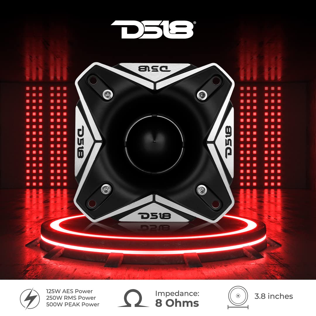 Altavoz Agudos DS18 3.8 Pulgadas con Bobina de Titanio 500 Vatios Sistema de Sonido