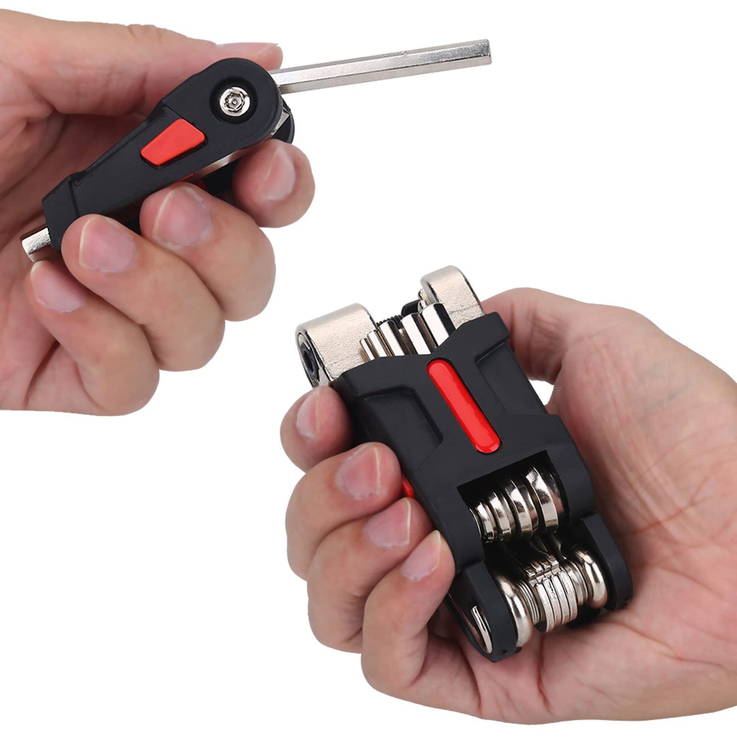 Herramientas de reparación de bicicletas, kit de herramientas de reparación múltiple de bicicletas 16 en 1 para bicicletas de montaña y bicicletas de carretera